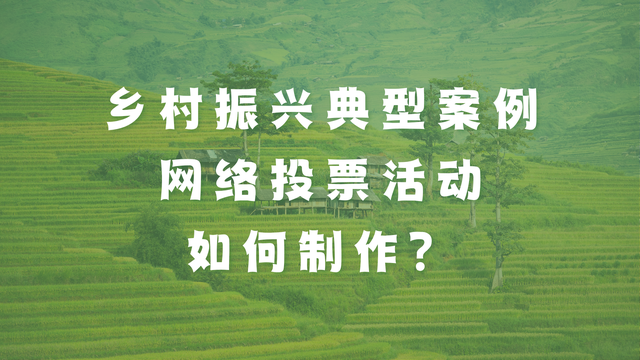 乡村振兴典型案例网络投票活动如何制作？